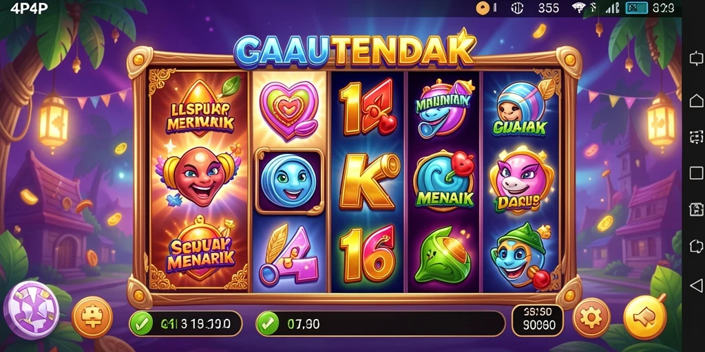 Tampilan gameplay 4P4P yang menarik dan penuh warna.