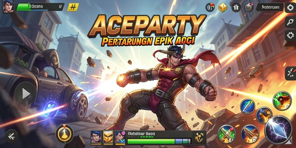 Gameplay seru dan grafis menawan dalam ACEPARTY.
