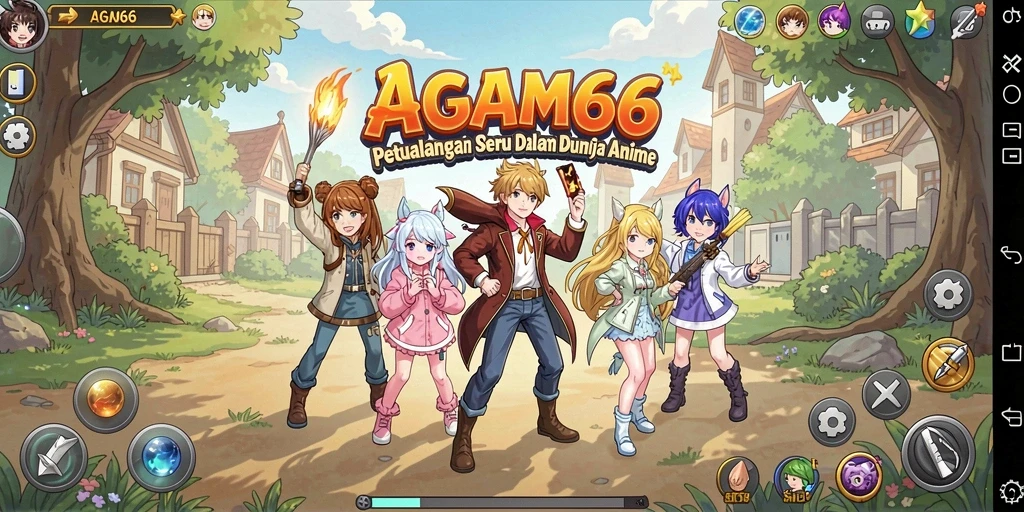 Screenshot AGAM66 menampilkan karakter anime beraksi dalam pertarungan seru.