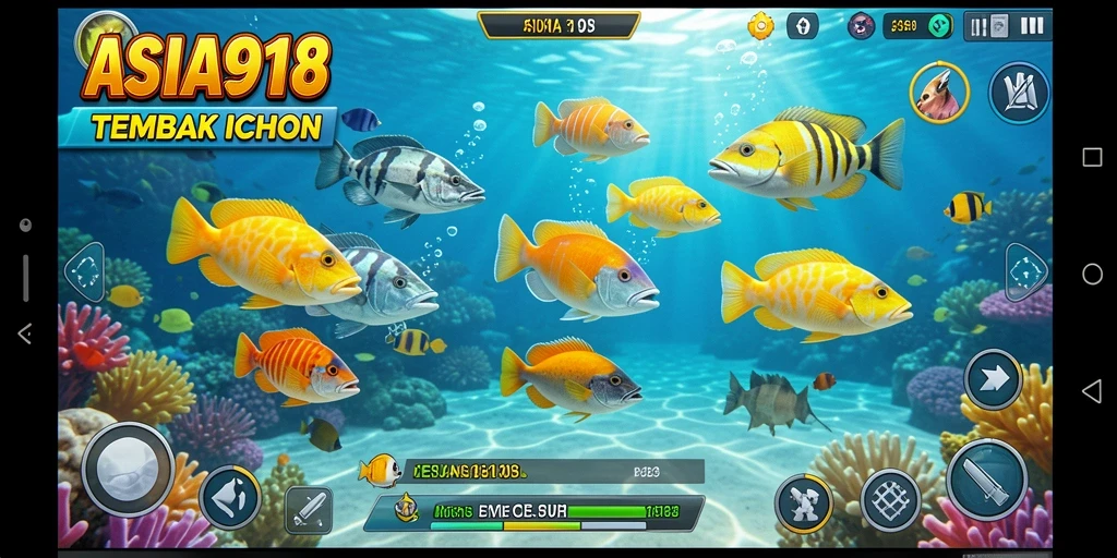 Tangkapan layar ASIA918 menampilkan aksi seru dalam permainan Tembak Ikan.