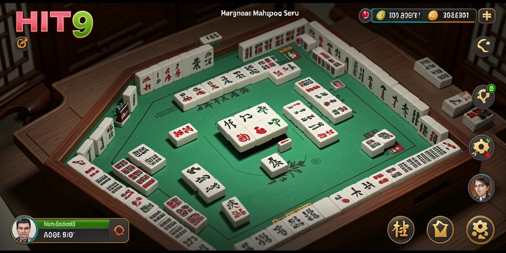 Screenshot utama HIT9 menampilkan gameplay seru Mahjong.