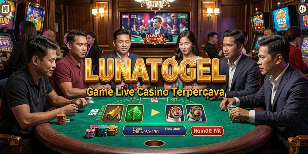 Tampilan gameplay menarik dari LUNATOGEL dalam Live Casino.