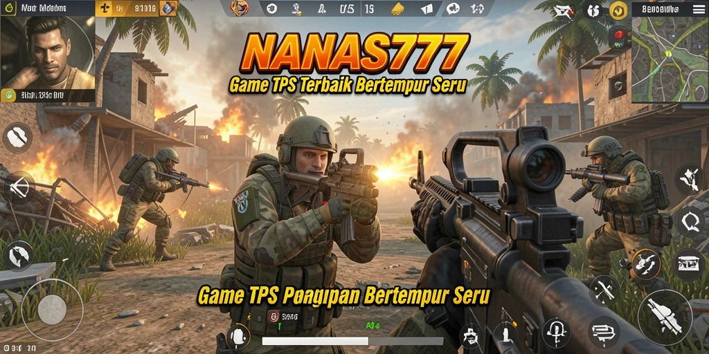 Tampilan gameplay seru dalam pertempuran TPS.