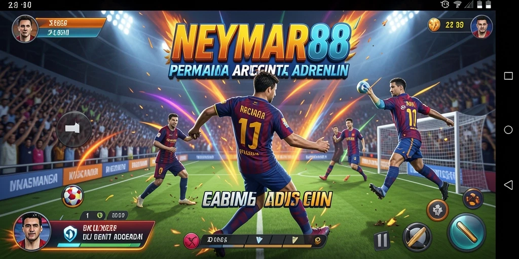 Tampilan menarik dari gameplay NEYMAR88 dalam mode Arcade.