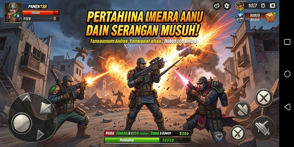 Tampilan gameplay menara dalam <strong>PANEN138</strong> saat melawan gelombang musuh.