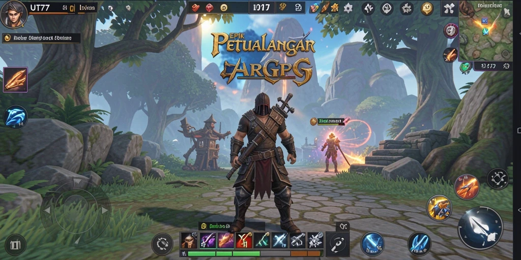 Tampilan gameplay UT77 yang menggugah semangat dalam pertempuran ARPG.