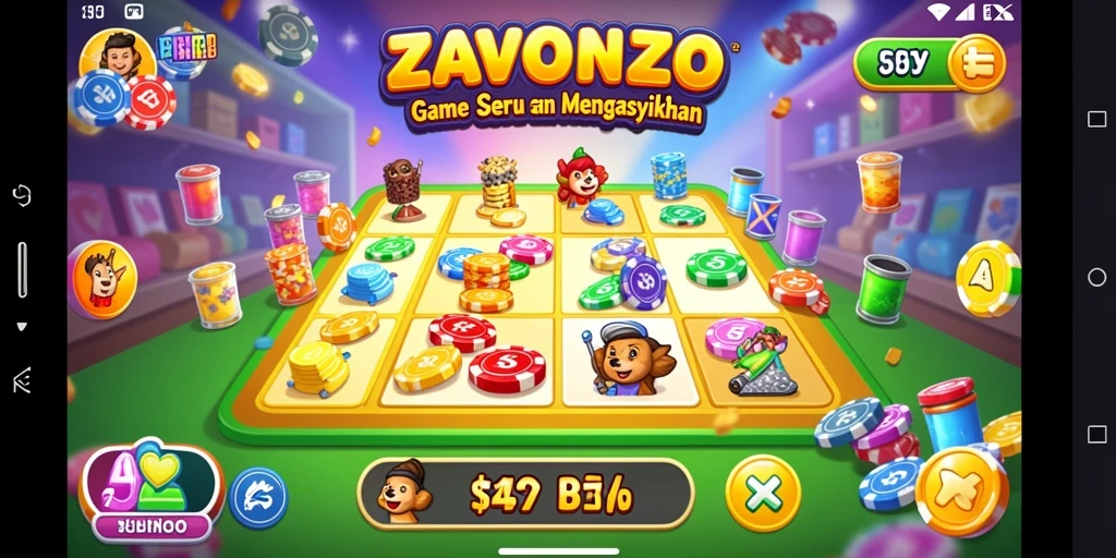 Gameplay seru ZAVONZO dengan suasana Bingo yang menegangkan.